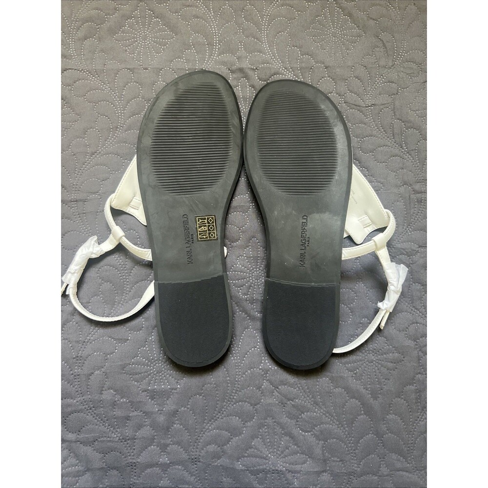 Karl Lagerfeld Paris Women’s Sandals US 11M EUR 42 UK 8.5Black/White NWOB Summer - Picture 10 of 10